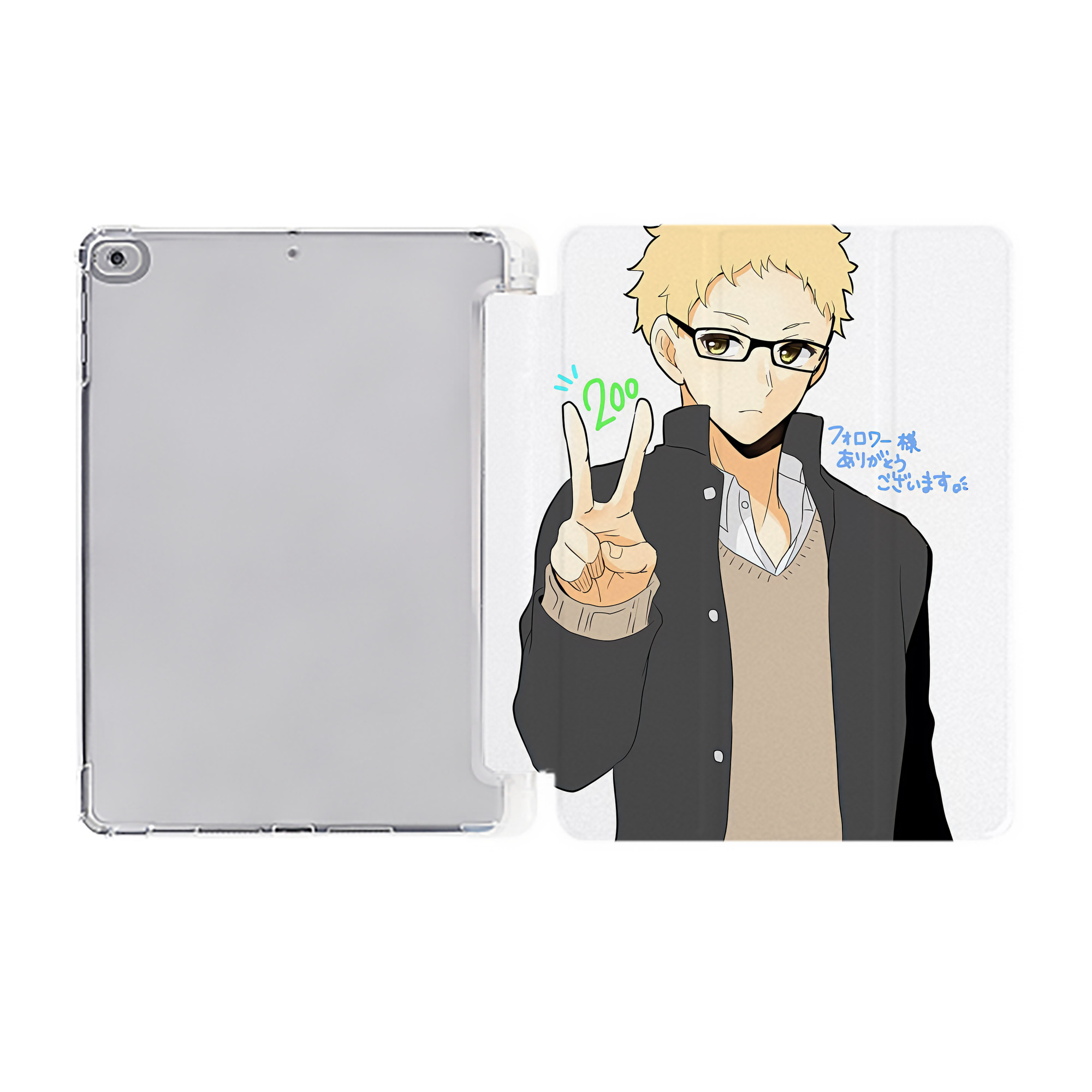 （画像用） ハイキュー!! Haikyu!! IPad ケース ペン収納付き 三つ折りスタンド PUレザー×シリコン 対応機種9.5/10.5/10.9インチ